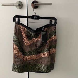 Mini sequin skirt
